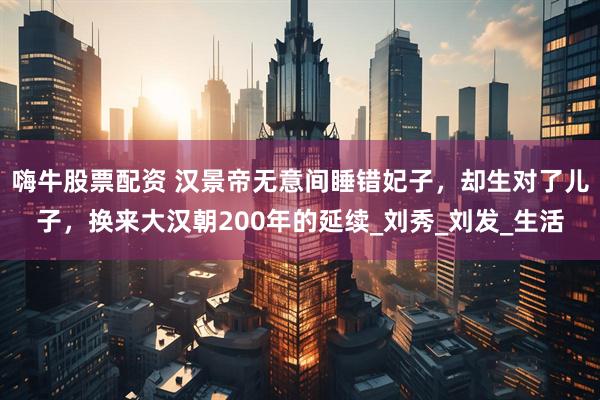 嗨牛股票配资 汉景帝无意间睡错妃子，却生对了儿子，换来大汉朝200年的延续_刘秀_刘发_生活